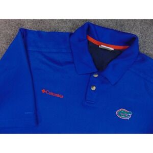 Florida Gators Polo Mens Med Columbia Blue Solid Florida Gators SEC Gameday